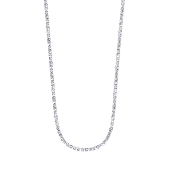 Holiday Deals - 3CT Natural Diamond Tennis Necklace in 14K Solid Gold