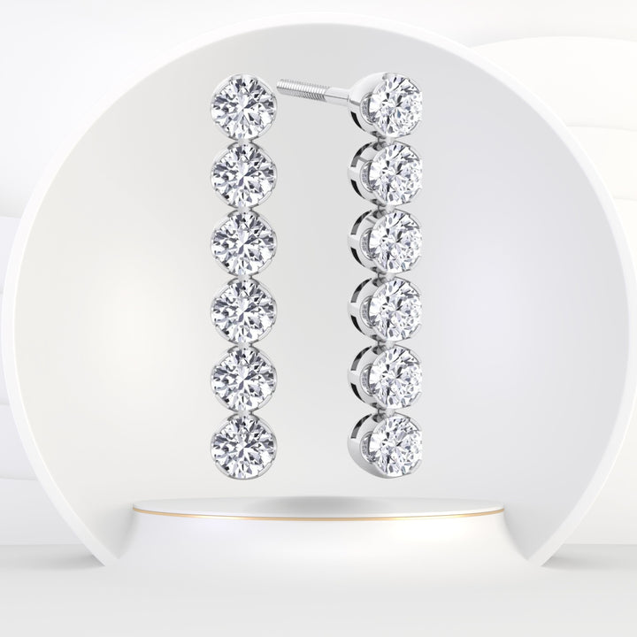 Orchid - Diamond Tennis Earrings - Gem Jewelers Co