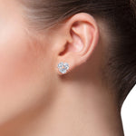 3 Piece Pear Shape Natural Diamond Studs Rose