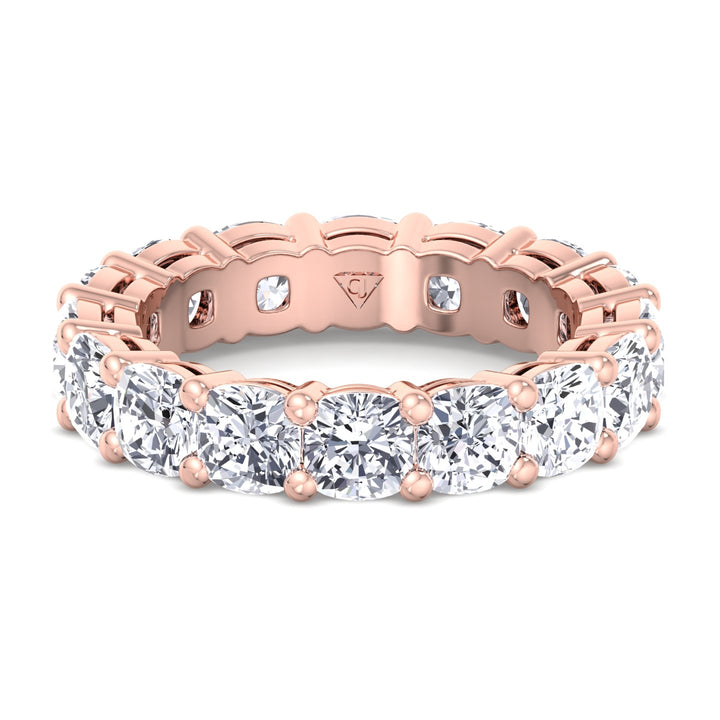 prong-set-cushion-cut-diamond-eternity-band-in-solid-rose-gold