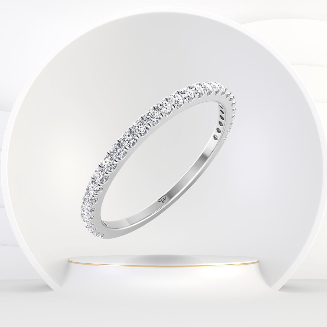 Bella - 0.25CT Dainty Natural Diamond Band - Gem Jewelers Co