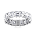 Radiant Cut Natural Diamond Eternity Band Gold White Gold 14K 18K
