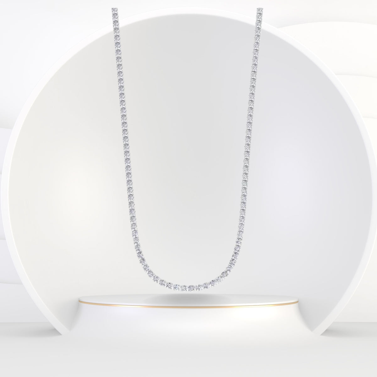 Deal Of The Month - 9.20 Carat Diamond Tennis Necklace in 14K Solid Gold - Gem Jewelers Co