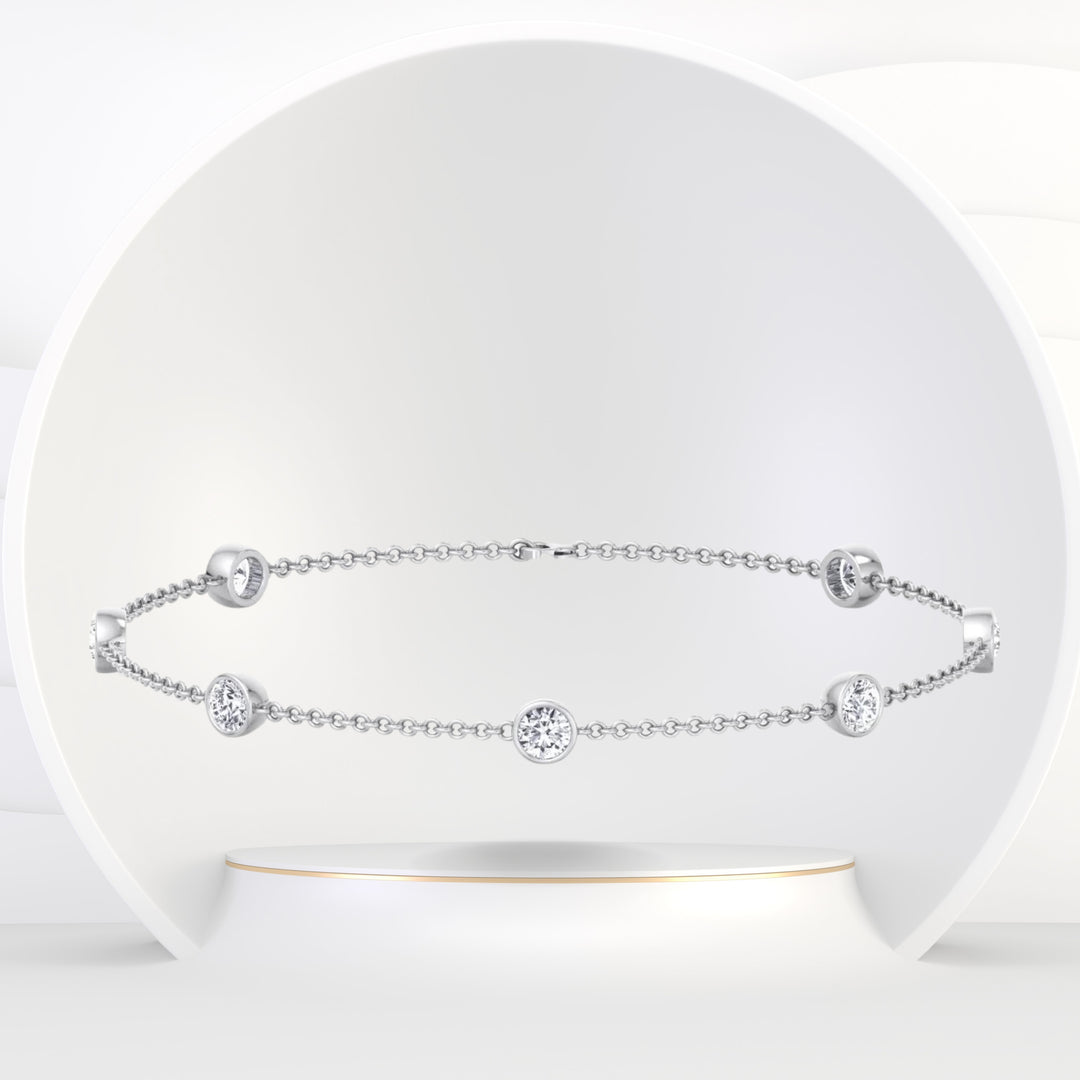 Cassia - 1.05CT Natural Diamonds By The Yard Bracelet