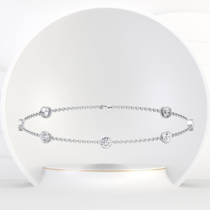 Cassia - 1.05CT Natural Diamonds By The Yard Bracelet