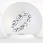 Pollin - East To West Bezel Set Pear Shape Diamond Eternity Band - Gem Jewelers Co