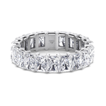 Radiant Cut Natural Diamond Eternity Band Gold White Gold 14K