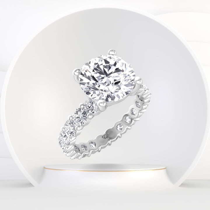 Eterna - Round Cut Diamond Eternity Style Engagement Ring