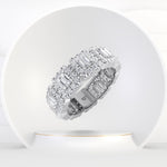 Lexi - 2.15CT Baguette and Round Cut Cluster Diamond Eternity Band - Gem Jewelers Co
