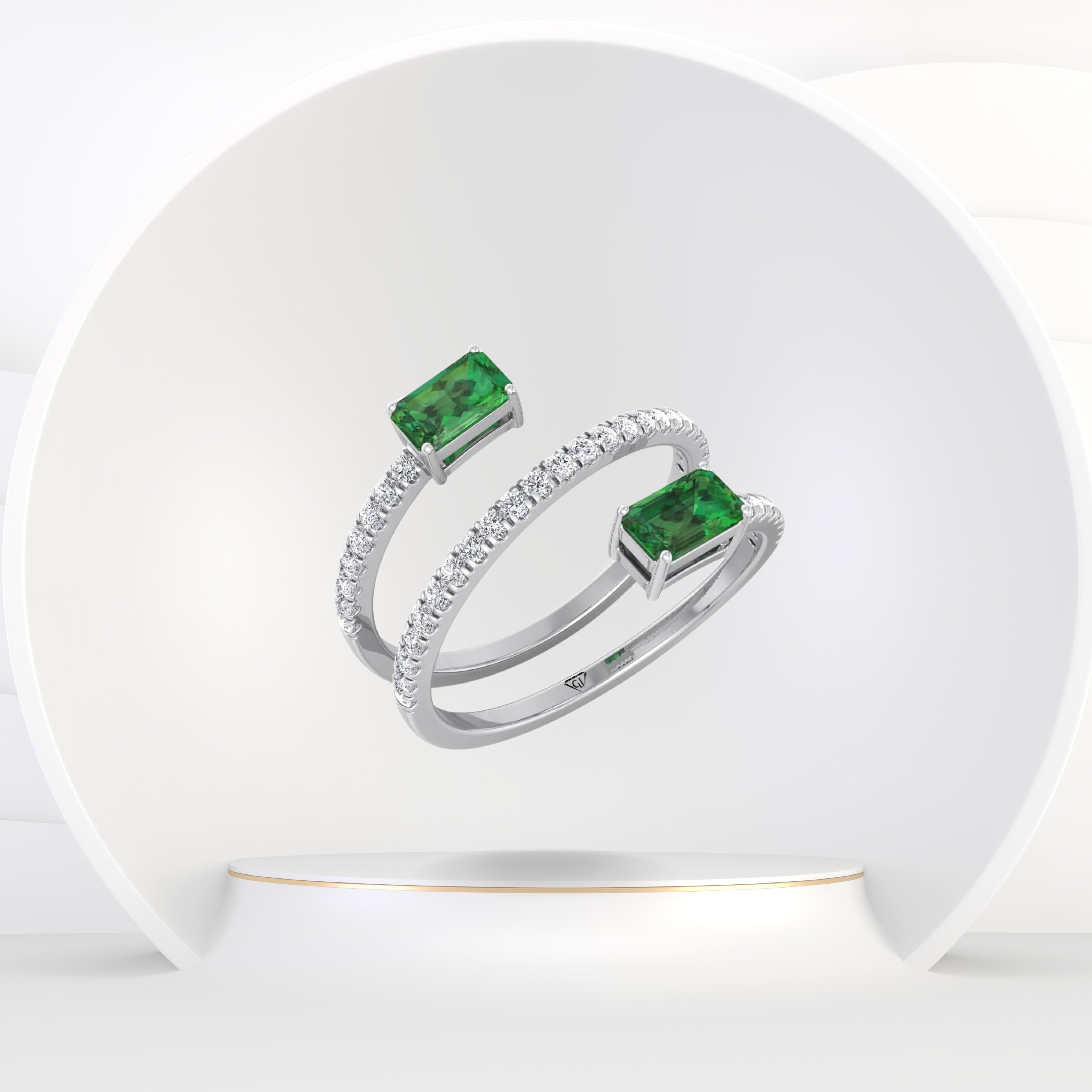 Emerald hot sale wrap ring