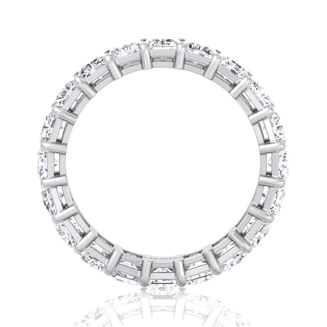 Radiant Cut Natural Diamond Eternity Band Gold White Gold 14K 18K