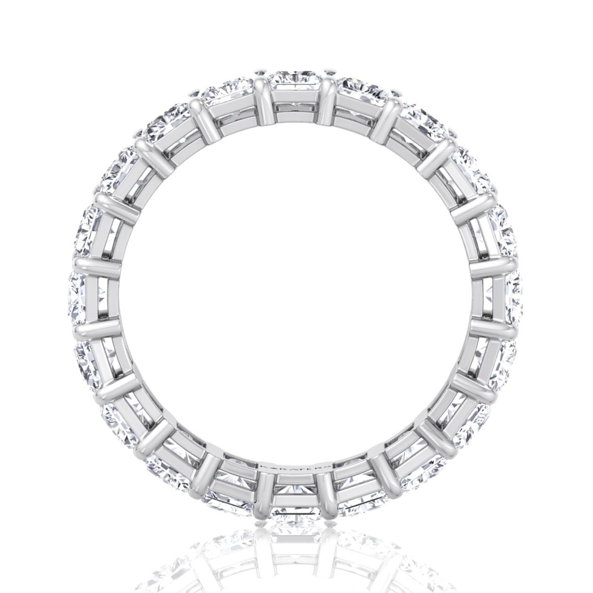 Radiant Cut Natural Diamond Eternity Band Gold White Gold 14K 18K