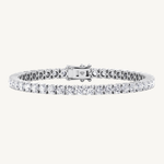 4-prong natural diamond tennis bracelet 14K gold