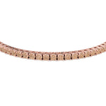 4 Prong Set Champagne Diamond Tennis Bracelet Rose Gold