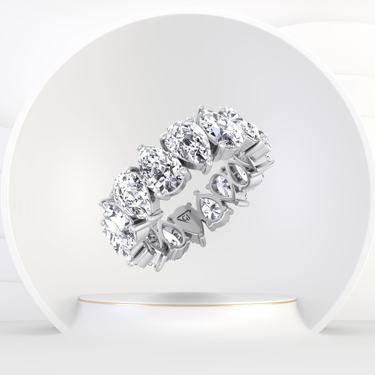 Agnella - Pear Shape Diamond Eternity Band - Gem Jewelers Co