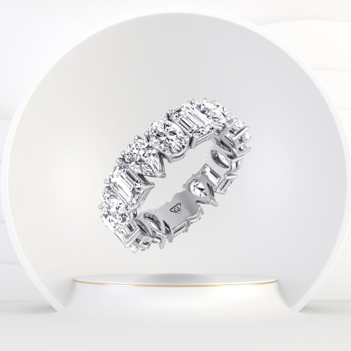 Serena - Multi Shape Diamond Eternity Band - Gem Jewelers Co