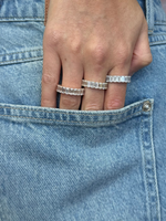 5 Emerald Cut Natural Diamond Eternity Band
