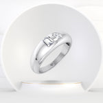 Verdiana - Toi et Moi Domed Bezel Set Diamond Ring - Gem Jewelers Co