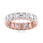 Radiant Cut Natural Diamond Eternity Band Gold Rose Gold 14K 18K
