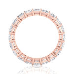 Radiant Cut Natural Diamond Eternity Band Gold Rose Gold