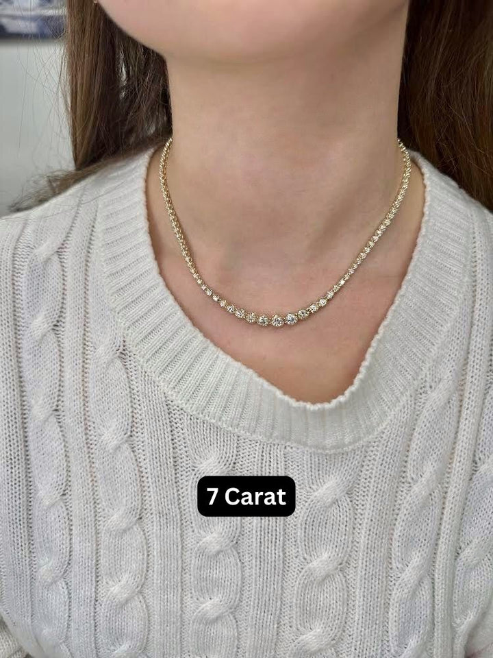 7-Carat-graduated-diamond-tennis-necklace-14k-yellow-gold