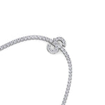 8CT Custom Initial Natural Diamond Tennis Necklace, White Gold