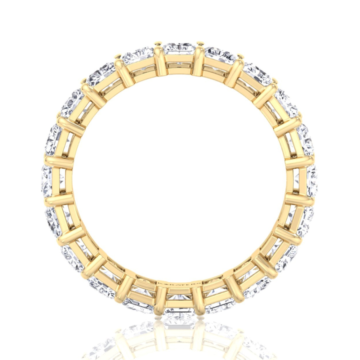 Radiant Cut Natural Diamond Eternity Band Gold Yellow Gold