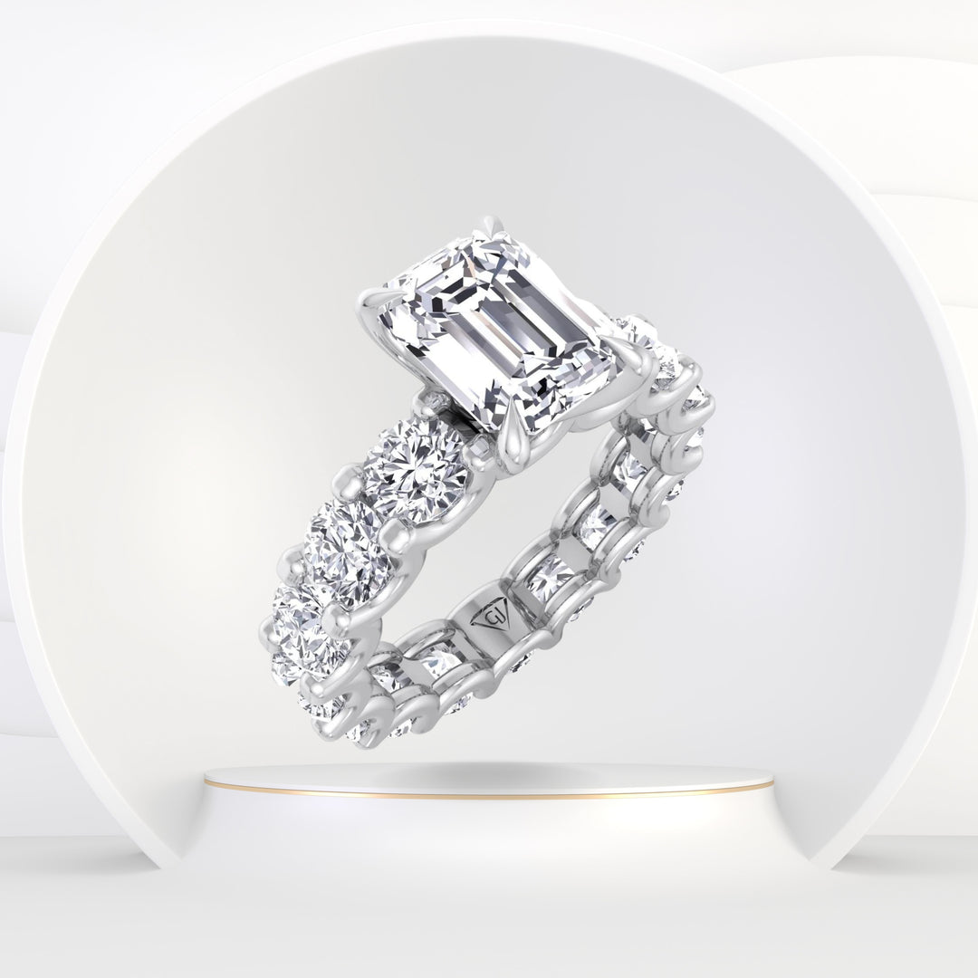 Meldin - Emerald Cut Diamond Eternity Ring