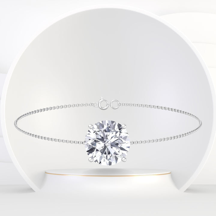 Cinder - Classic Round Diamond Solitaire Bracelet