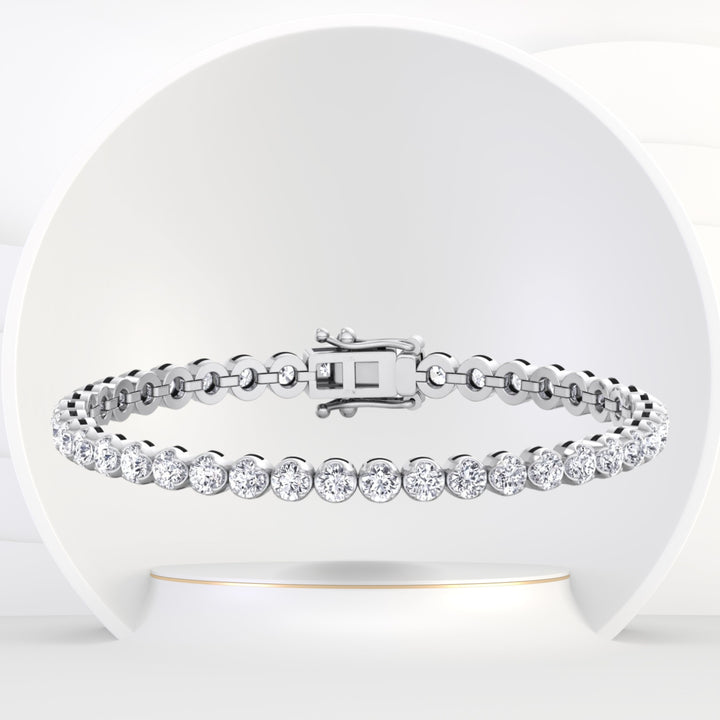 Crown Prong Natural Diamond Tennis Bracelet - Gem Jewelers Co