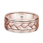 Braided Samoan Style Men's Solid Gold Band RG 2