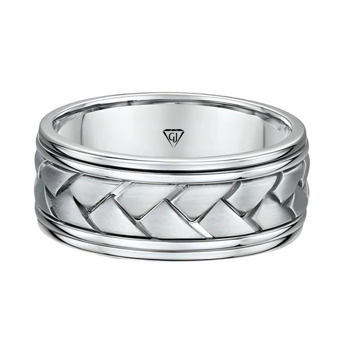 Braided Samoan Style Men's Solid Gold Band WG2