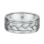 Braided Samoan Style Men's Solid Gold Band WG2