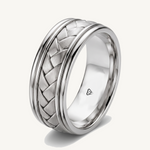 Braided Samoan Style Men's Solid Gold Band