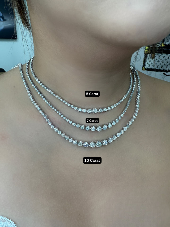 graduated-diamond-tennis-necklaces-14k-white-gold