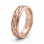 Men's Eternal Twist Style Solid Gold Band RG