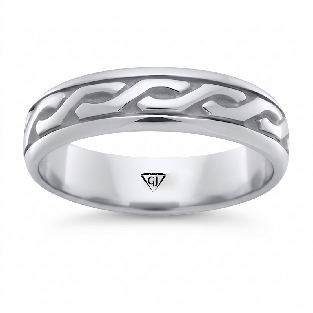 Men's Eternal Twist Style Solid Gold Band WG2
