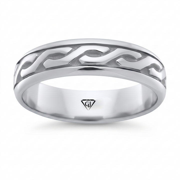 Men's Eternal Twist Style Solid Gold Band WG2