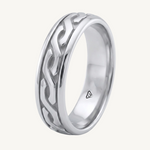 Men's Eternal Twist Style Solid Gold Band