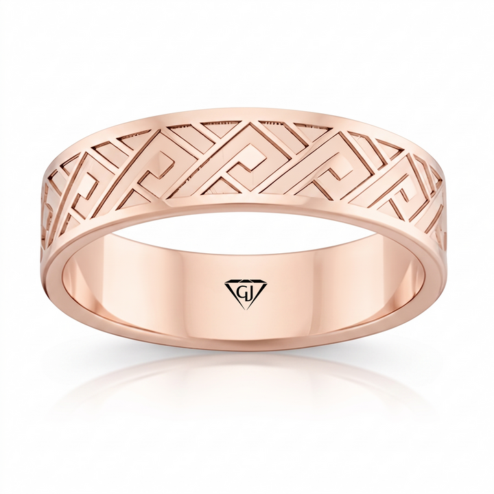 Inner Spirit Style Men's Solid Gold Band RG 2