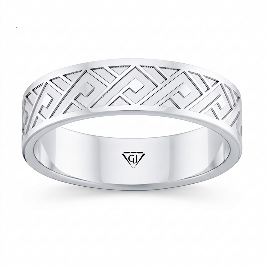 Inner Spirit Style Men's Solid Gold Band WG 2