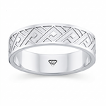 Inner Spirit Style Men's Solid Gold Band WG 2