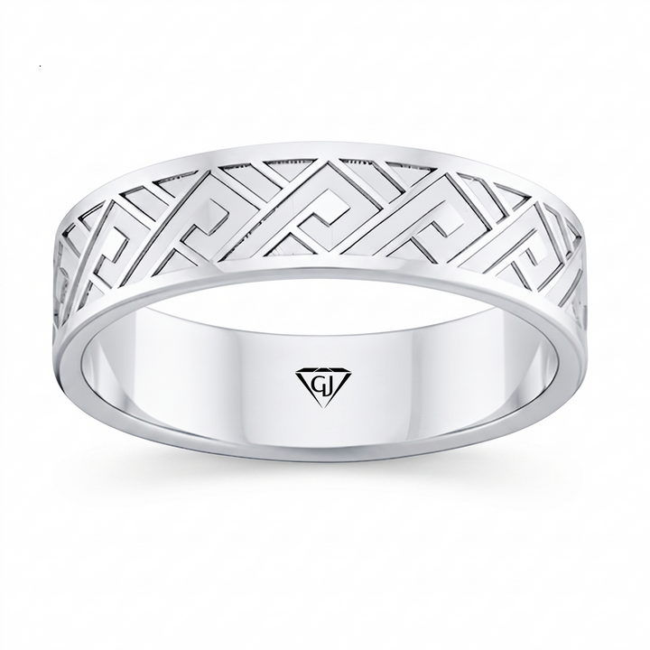 Inner Spirit Style Men's Solid Gold Band WG 2