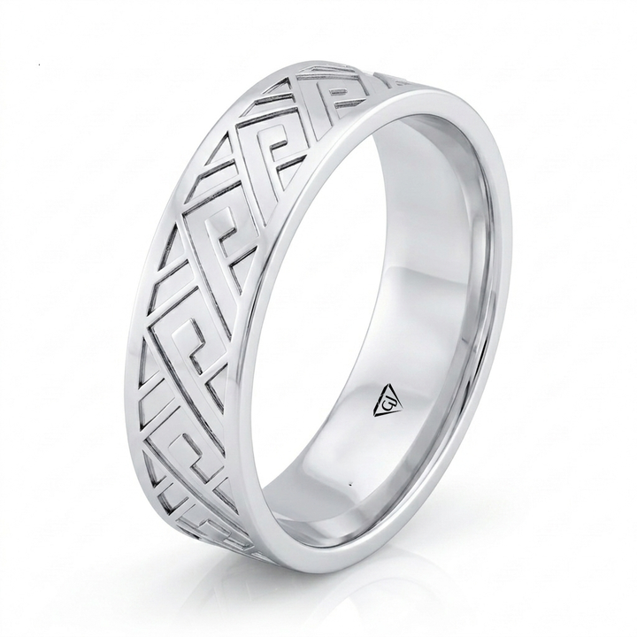 Inner Spirit Style Men's Solid Gold Band WG