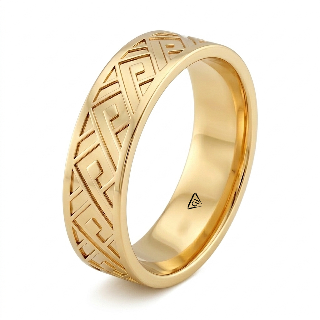 Inner Spirit Style Men's Solid Gold Band YG