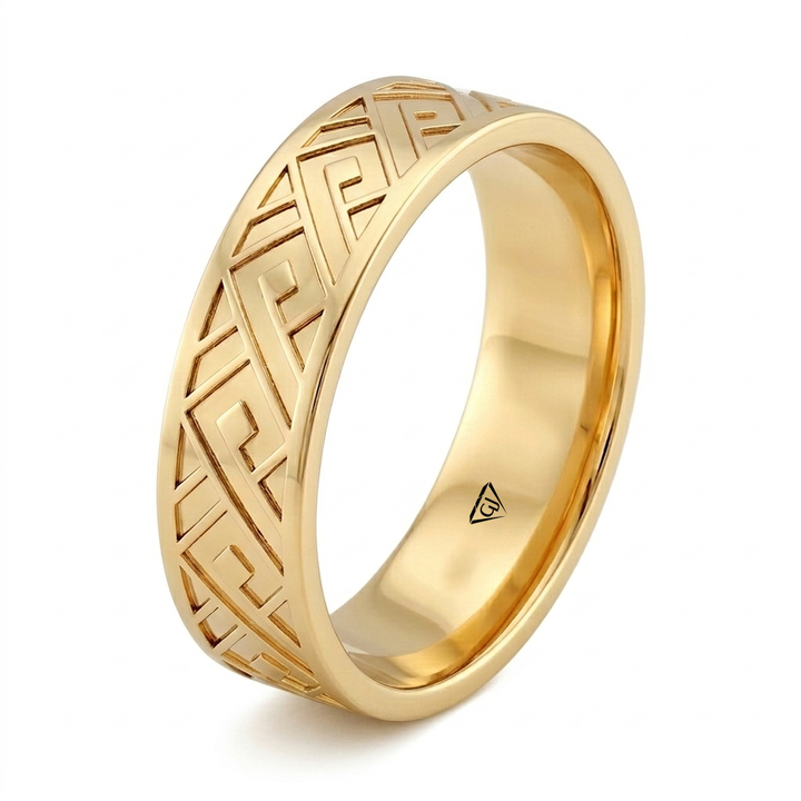 Inner Spirit Style Men's Solid Gold Band YG