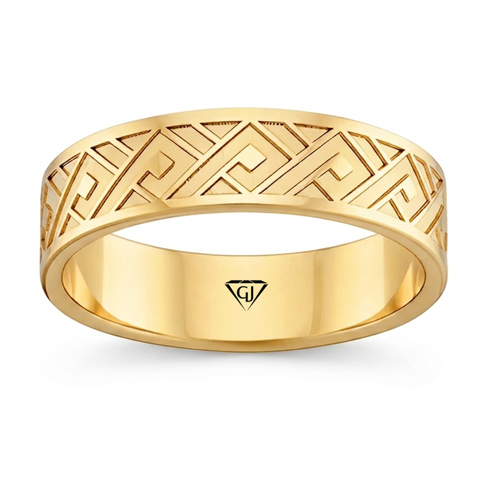 Inner Spirit Style Men's Solid Gold Band YG 2
