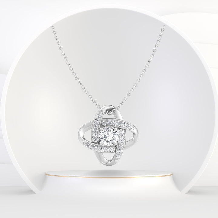 Colette - Infinity Diamond Solitaire Pendant (  .55 C.T.W )