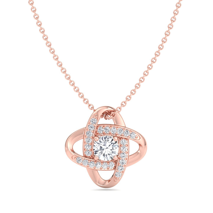 Colette - Infinity Diamond Solitaire Pendant Rose Gold