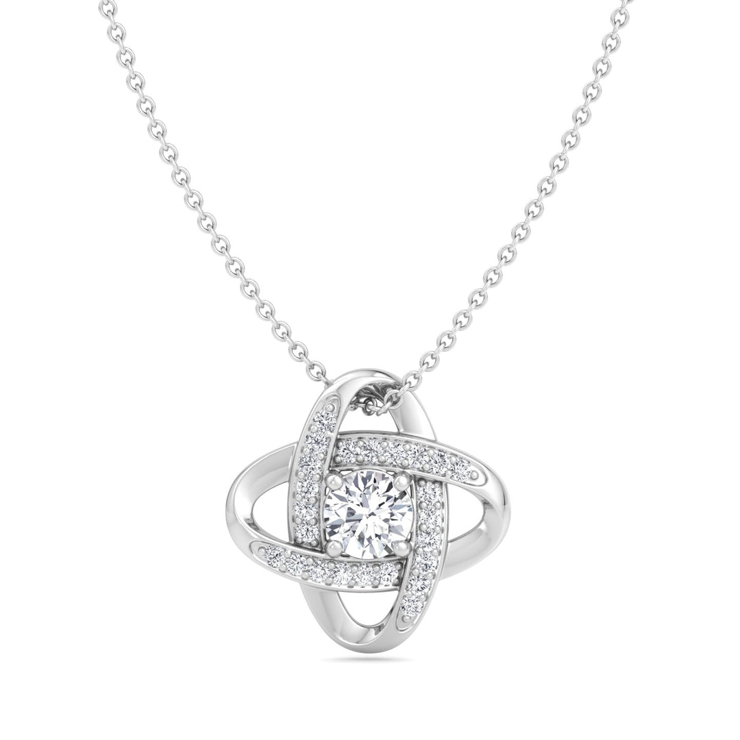 Colette - Infinity Diamond Solitaire Pendant White Gold